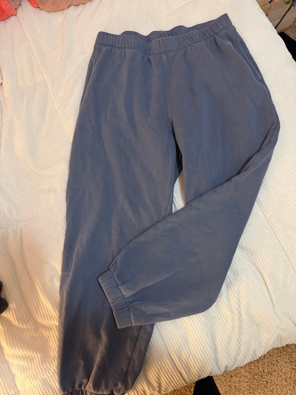 Hollister womans Slate Blue Elastic-Waist Joggers